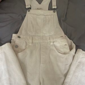 small madewell cream overalls